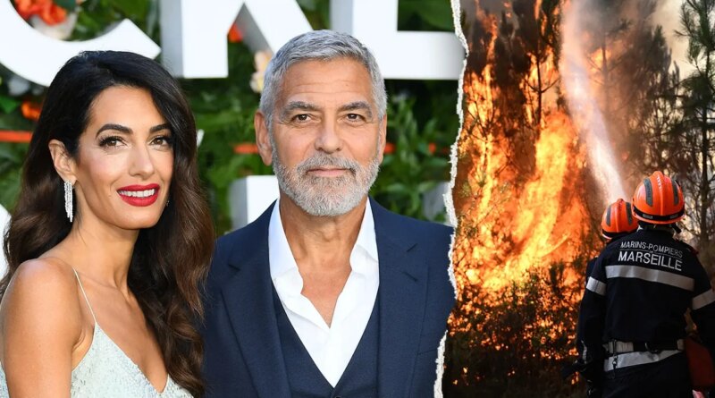 George e Amal Clooney evacuano la casa nel sud della Francia a causa di un incendio